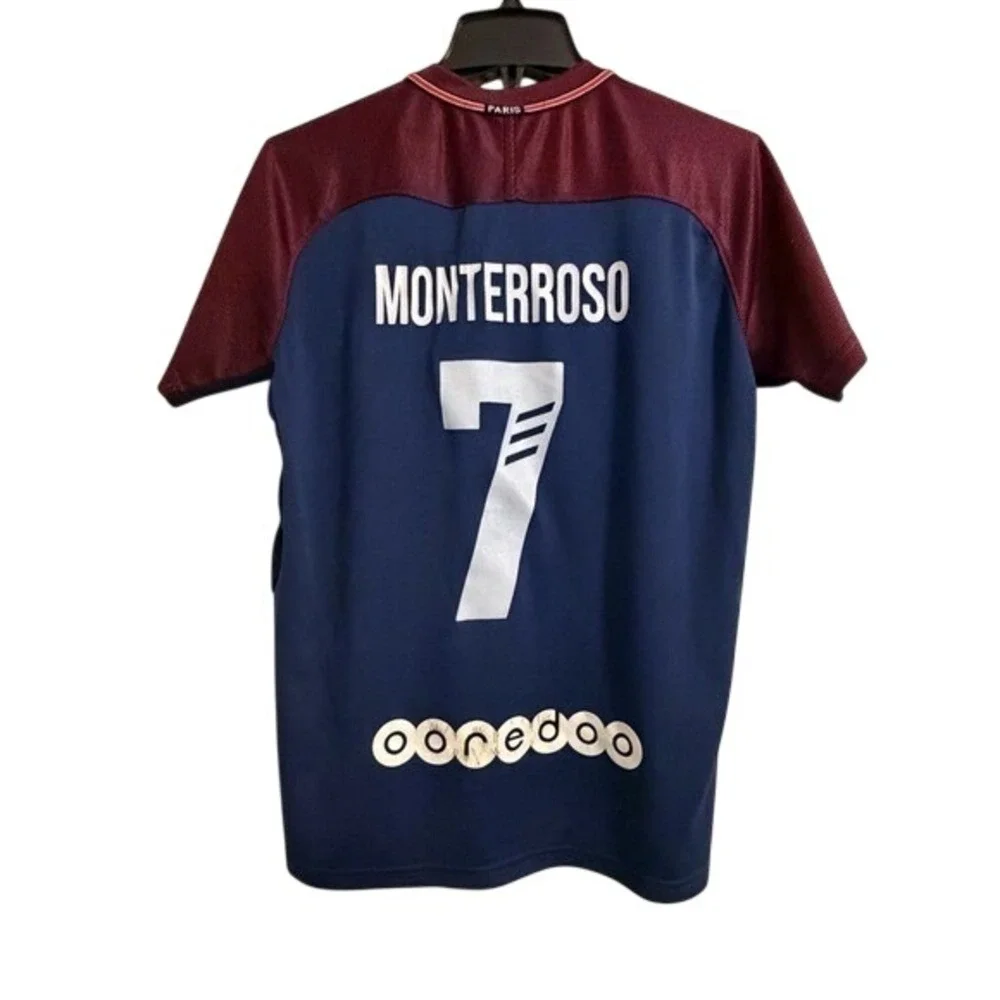 PSG Jersey Mens S Navy‎ Red Nike Paris Saint-Germain Home Kit Fly Emirates